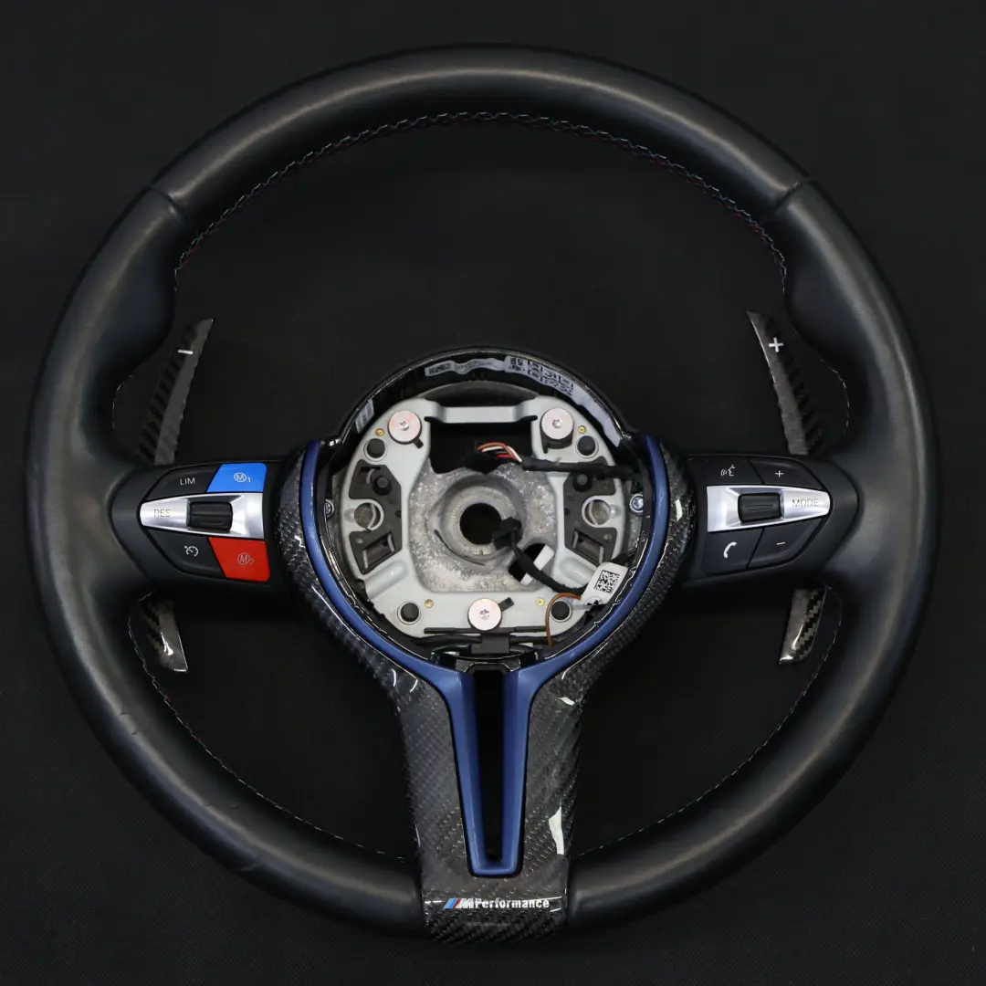 Steering Wheel BMW F87 M2 F80 M3 M Performance Black Leather Heated Paddle Shift to with Part number 7847607 Steering Wheel BMW F87 M2 F80 M3 M Performance Black Leather Heated Paddle Shift - SKU 7847607-4 - Part number 7847607
