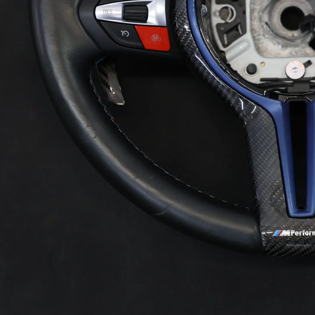Lenkrad BMW F87 M2 F80 M3 M Performance Schwarz Leder Beheizt Schaltwippen für mit Teilenummer 7847607 Lenkrad BMW F87 M2 F80 M3 M Performance Schwarz Leder Beheizt Schaltwippen - SKU 7847607-4 - Teilenummer 7847607