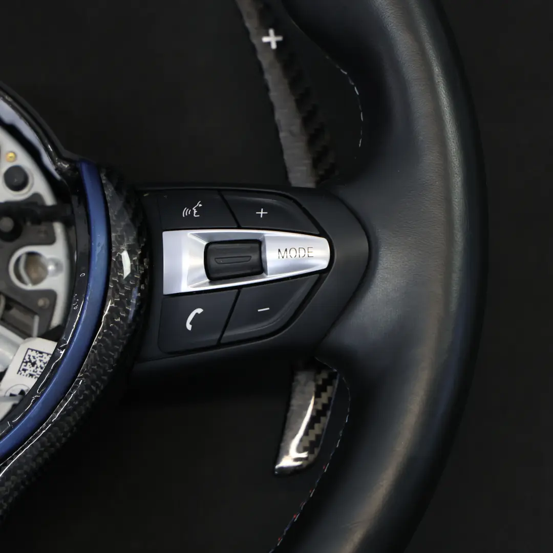 Steering Wheel BMW F87 M2 F80 M3 M Performance Black Leather Heated Paddle Shift to with Part number 7847607 Steering Wheel BMW F87 M2 F80 M3 M Performance Black Leather Heated Paddle Shift - SKU 7847607-4 - Part number 7847607