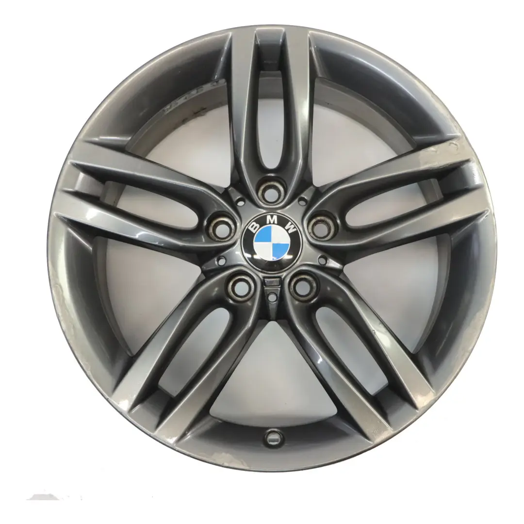 Ferric Grey Rear Alloy Wheel Rim 18" 8J ET:52 M Double Spoke 461 to BMW F20 F21 with Part number 7852490 BMW F20 F21 Ferric Grey Rear Alloy Wheel Rim 18" 8J ET:52 M Double Spoke 461 - SKU 7852490-3 - Part number 7852490