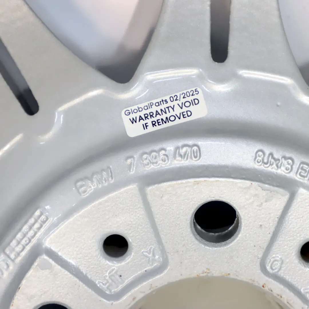 BMW E46 Z4 E85 llanta Aleación Delantera Plata 18 "8J ET:47 M Doble Radio 135 - SKU 7896470-1 - Número de pieza 7896470