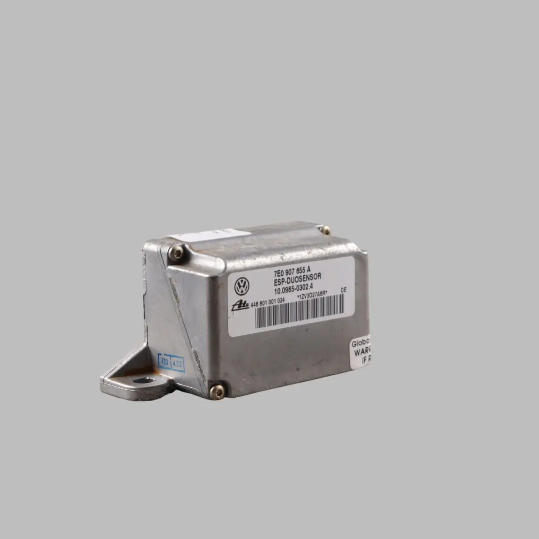 Audi TT 8J ESP YAW Sensor De Aceleración Lateral - SKU 7E0907655A - Número de pieza 7E0907655A