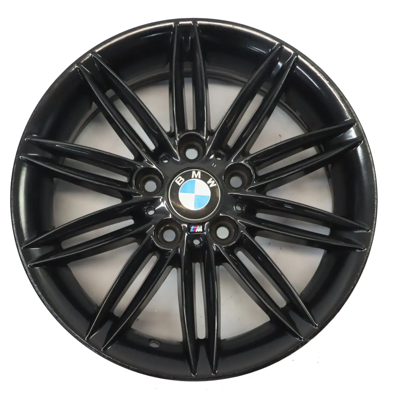 BMW E81 E82 E87 E88 Black Wheel Alloy Rim 17" 7J ET:47 M Double Spoke 207