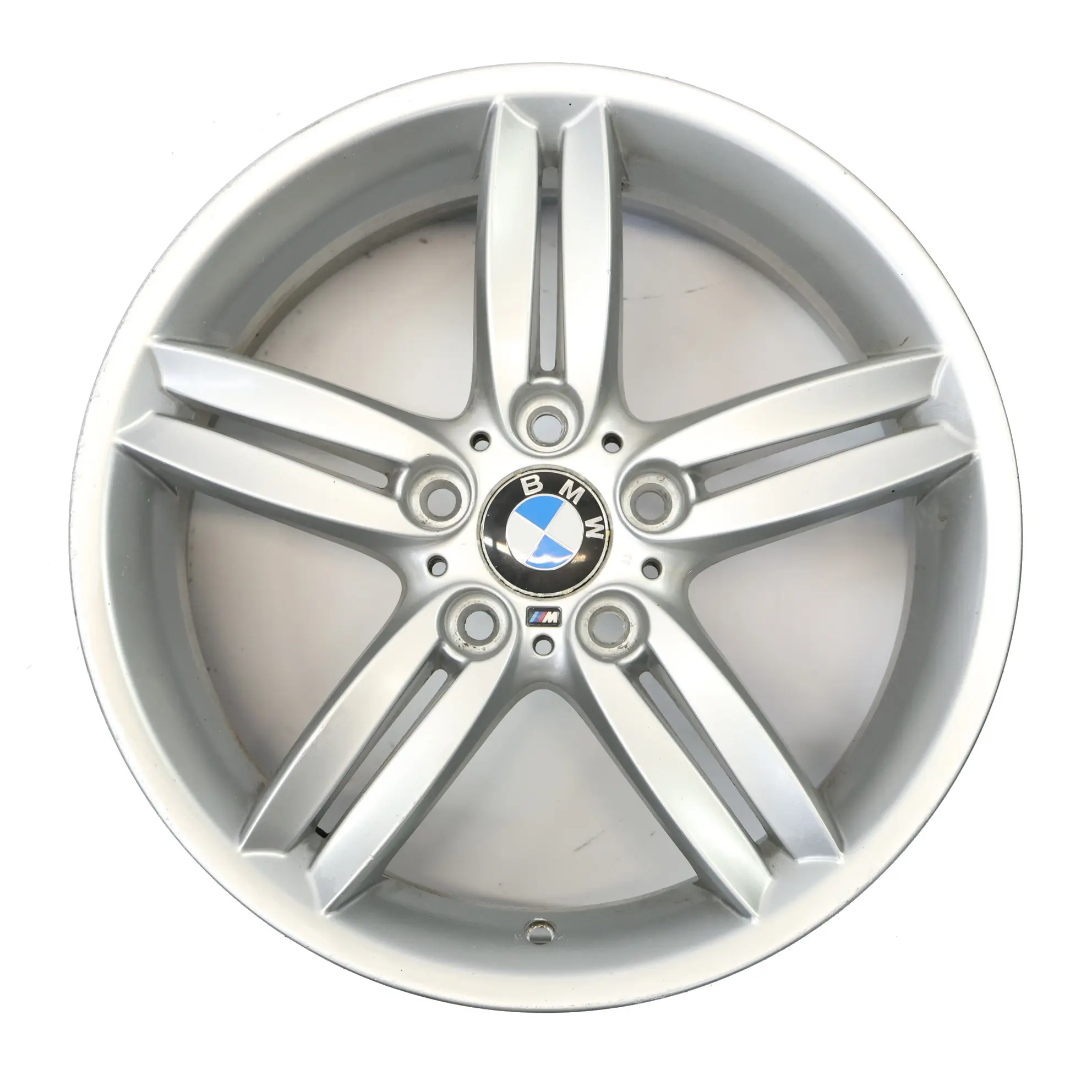 BMW E81 E87 Cerchio in lega posteriore argento 18" M doppio raggio 208 8J