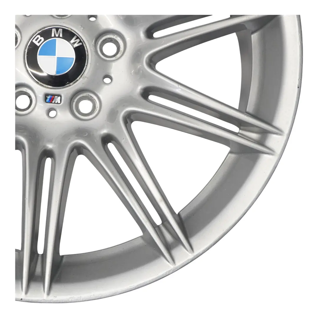 BMW E90 E91 E92 E93 Silver Rear Wheel Alloy Rim 19" 9J ET:39 M Double Spoke 225 - SKU 8037142 - Part number 8037142
