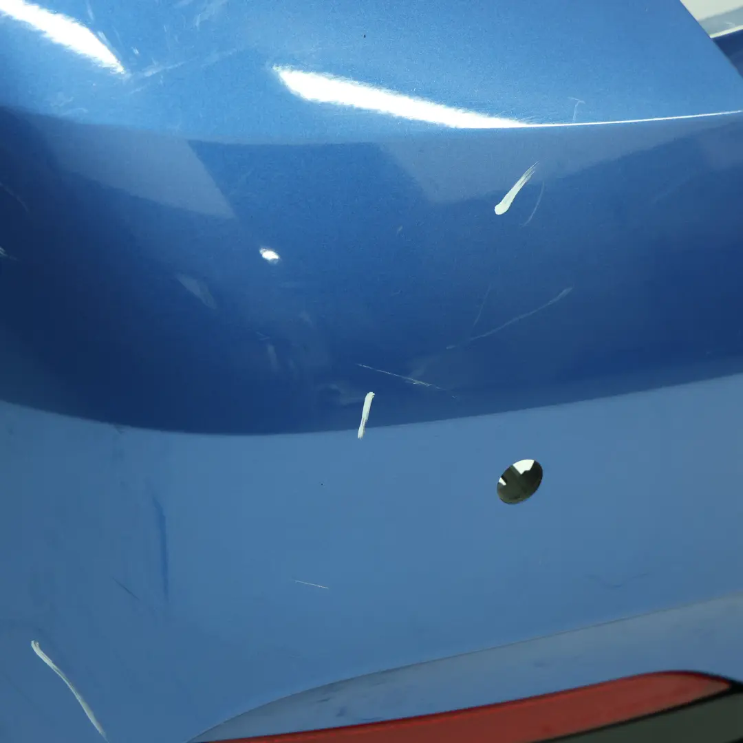 BMW F22 F23 Bumper Rear Trim Panel M Sport Estoril Blue Metallic - B45 - SKU 8055965-EB - Part number 8055965