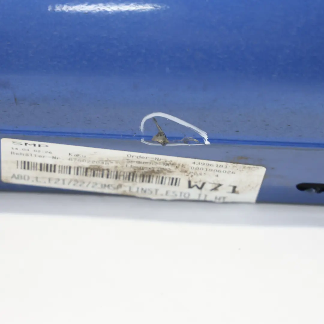 BMW F21 F22 M Sport Striscia Davanzale Gonna Laterale Sinistra Estorilblau - B45 - SKU 8056817-EB - Numero di parte 8056817
