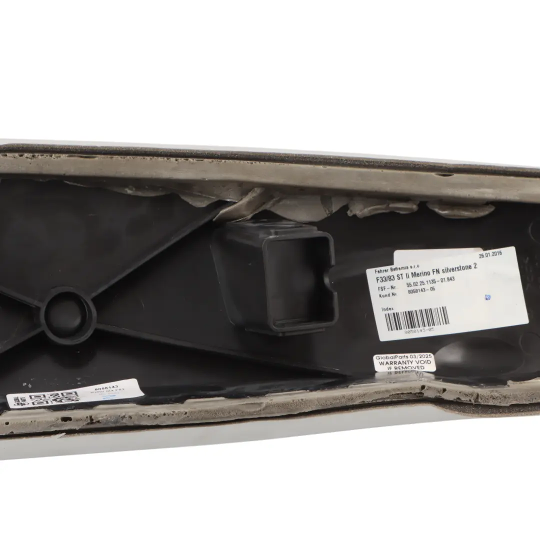 Finisher Panelling Cover Leather Grey Left N/S to BMW F83 M4 Rear Seat with Part number 8058143 BMW F83 M4 Rear Seat Finisher Panelling Cover Leather Grey Left N/S - SKU 8058143 - Part number 8058143