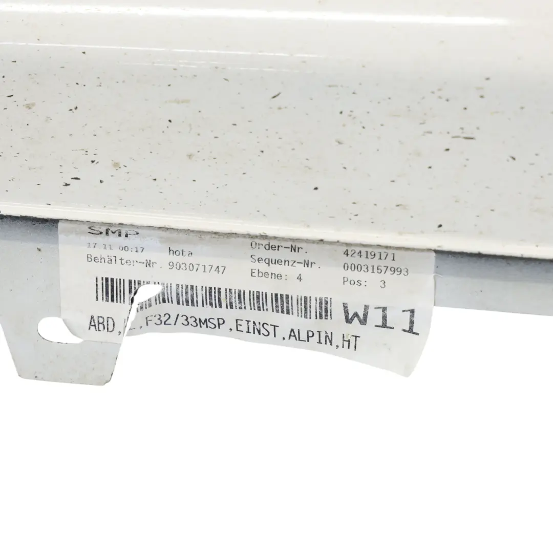 Bande de seuil Latérale Gauche Alpinweiss White - 300 pour BMW F32 F33 M Sport à propos du numéro de pièce 8060847 BMW F32 F33 M Sport Bande de seuil Latérale Gauche Alpinweiss White - 300 - SKU 8060847-AW5 - Numéro de pièce 8060847