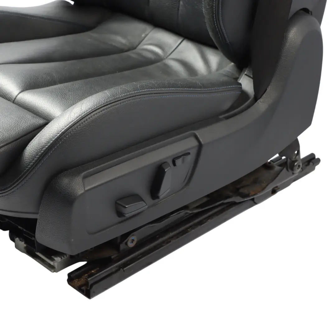  Vordersitz BMW F33 Cabrio Links M Sport Leder Schwarz Kontrast Blau Beheizt - SKU 8062619-1 - Teilenummer 8062619