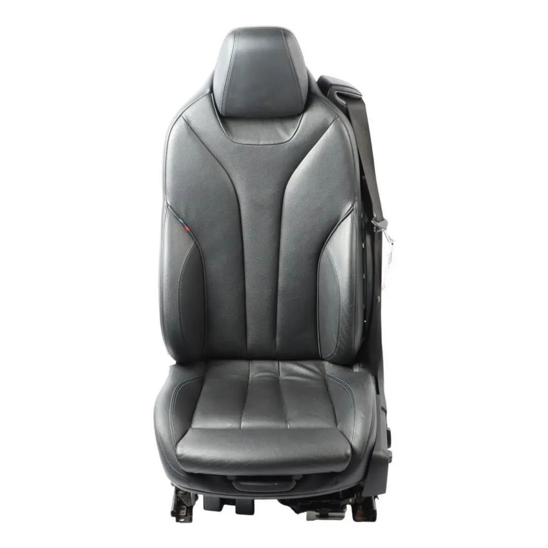  Vordersitz BMW F33 Cabrio Links M Sport Leder Schwarz Kontrast Blau Beheizt - SKU 8062619-1 - Teilenummer 8062619