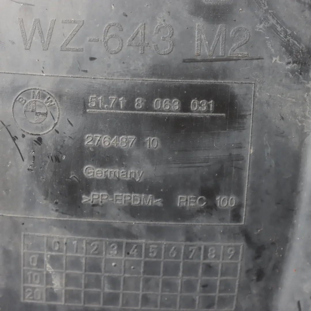 BMW F87 M2 Front Left Wheel N/S Arch Housing Trim Splash Guard - SKU 8063031 - Part number 8063031