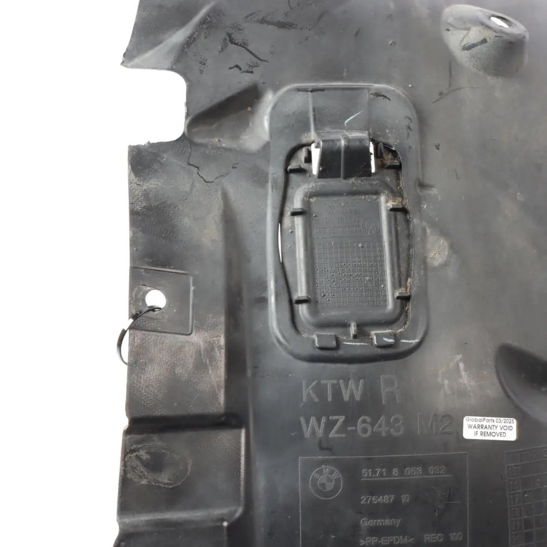 Front Right Wheel O/S Arch Housing Trim Splash Guard to BMW F87 M2 with Part number 8063032 BMW F87 M2 Front Right Wheel O/S Arch Housing Trim Splash Guard - SKU 8063032 - Part number 8063032