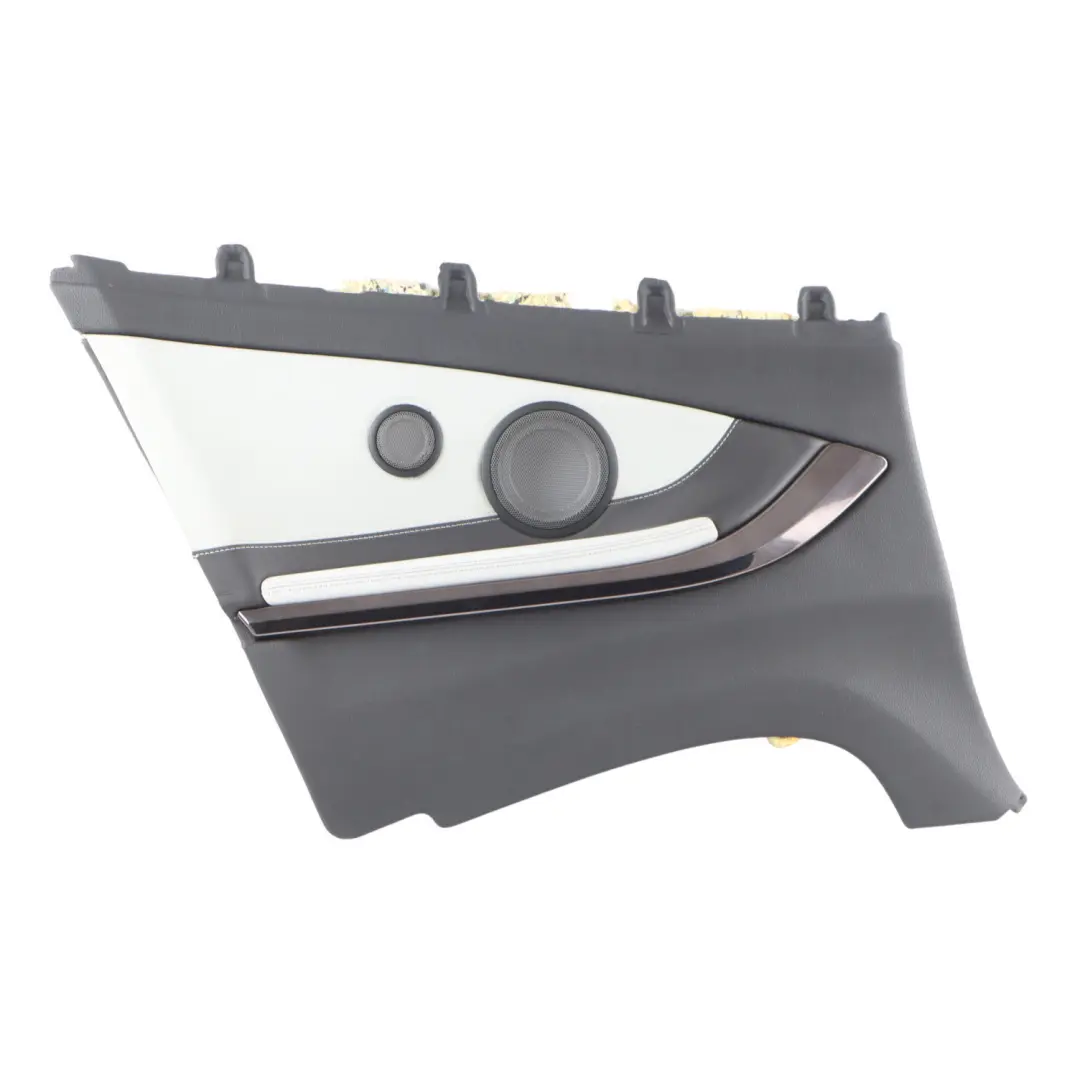 Left N/S Lateral Lining Panel Black Leather Silverstone to BMW F83 M4 Cabrio Rear with Part number 8064005 BMW F83 M4 Cabrio Rear Left N/S Lateral Lining Panel Black Leather Silverstone - SKU 8064005-1 - Part number 8064005