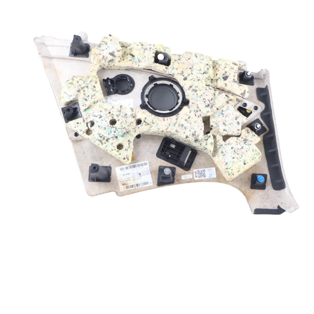 Right O/S Lateral Lining Panel Black Leather Silverstone to BMW F83 M4 Cabrio Rear with Part number 8064006 BMW F83 M4 Cabrio Rear Right O/S Lateral Lining Panel Black Leather Silverstone - SKU 8064006-1 - Part number 8064006