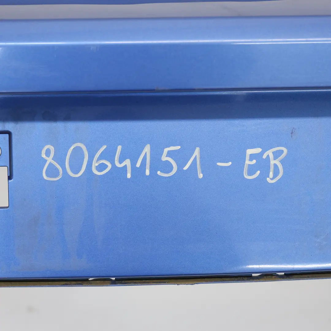 Bumper Trim Panel Estoril Blue Metallic - B45 to BMW F20 F21 LCI M Sport Rear with Part number 8064151 BMW F20 F21 LCI M Sport Rear Bumper Trim Panel Estoril Blue Metallic - B45 - SKU 8064151-EB - Part number 8064151