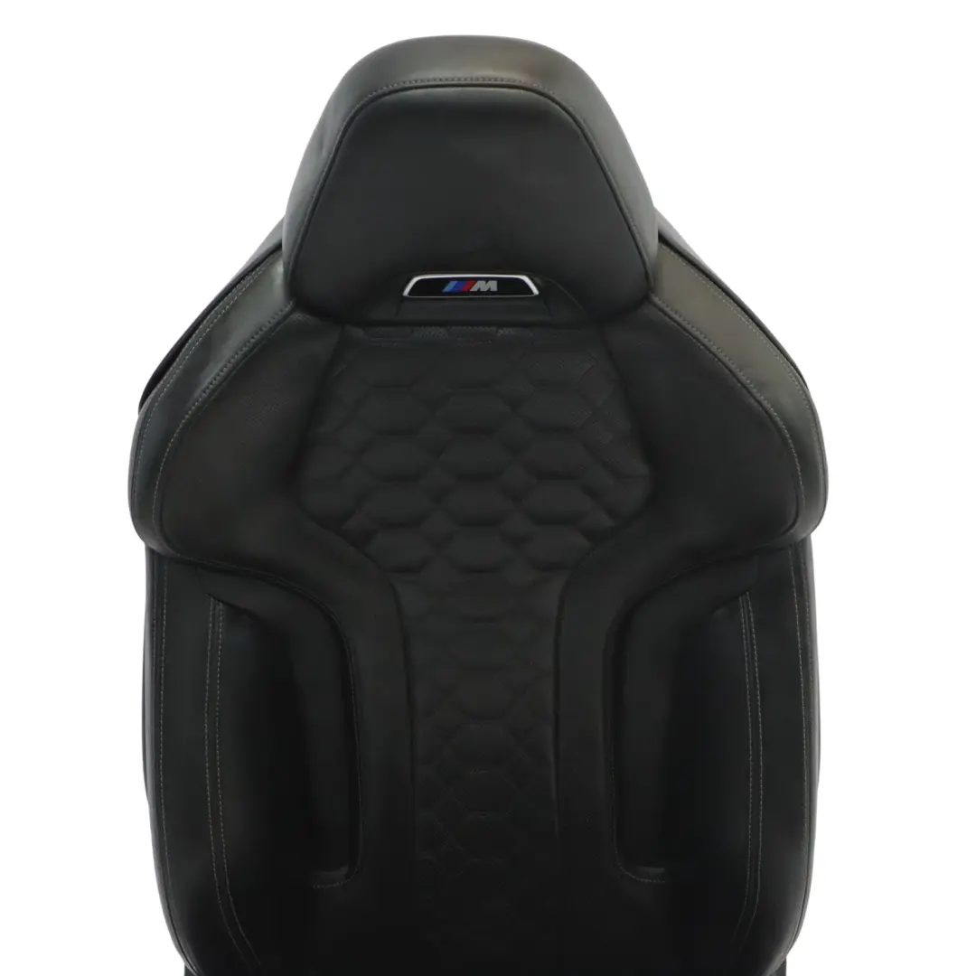 Fotel Przedni Prawy Grzany Skóra Merino Czarny do BMW X4 M F98 M Sport o numerze 8067169 BMW X4 M F98 M Sport Fotel Przedni Prawy Grzany Skóra Merino Czarny - SKU 8067169-1 - Numer Części 8067169