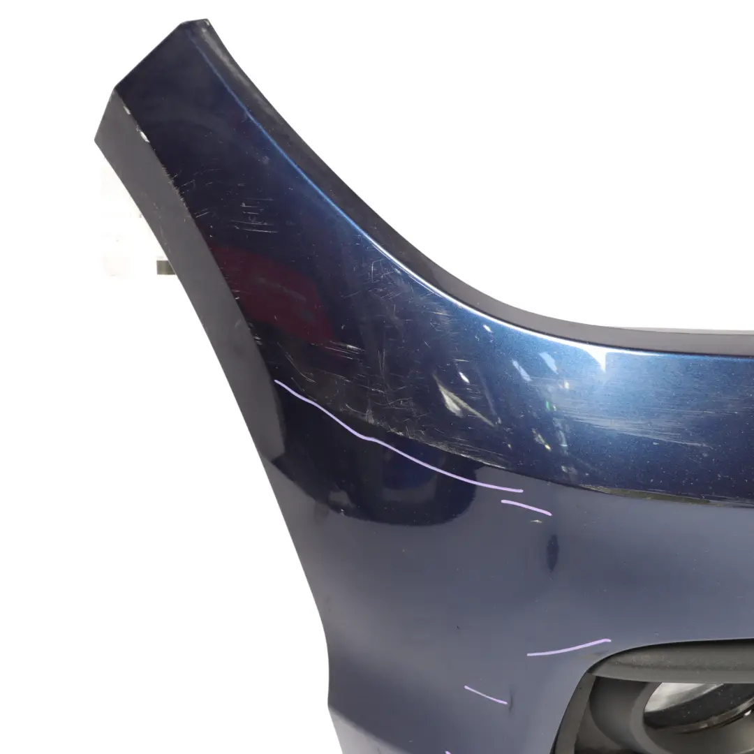 Complete Front Bumper Trim Panel Mediterranean Blue C10 to BMW F20 F21 LCI with Part number 7429711 BMW F20 F21 LCI Complete Front Bumper Trim Panel Mediterranean Blue C10 - SKU 7429711-MED - Part number 7429711