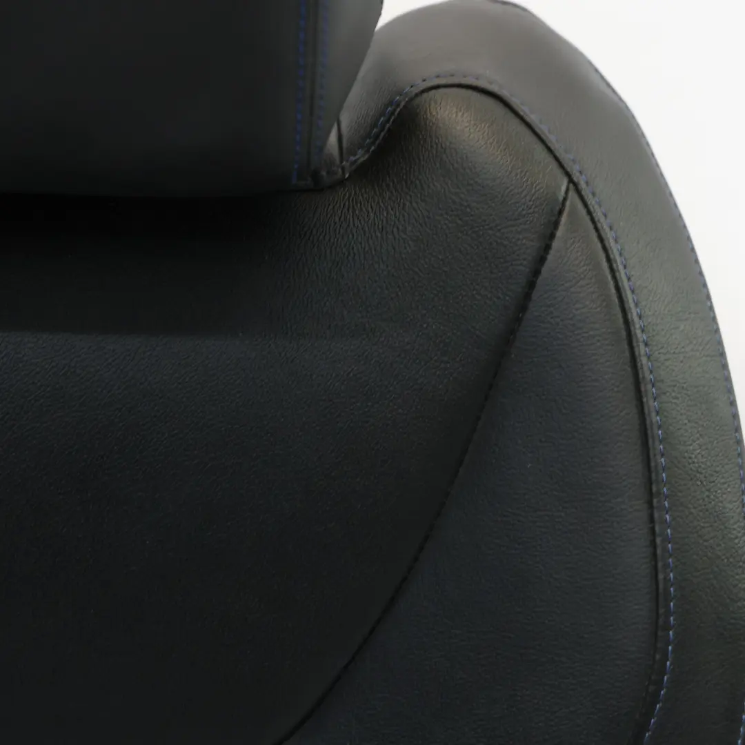 BMW X01 G01 M Sport Seat Front Left N/S Heated Memory Leather Black Blue Stitch - SKU 8079697-1 - Part number 8079697
