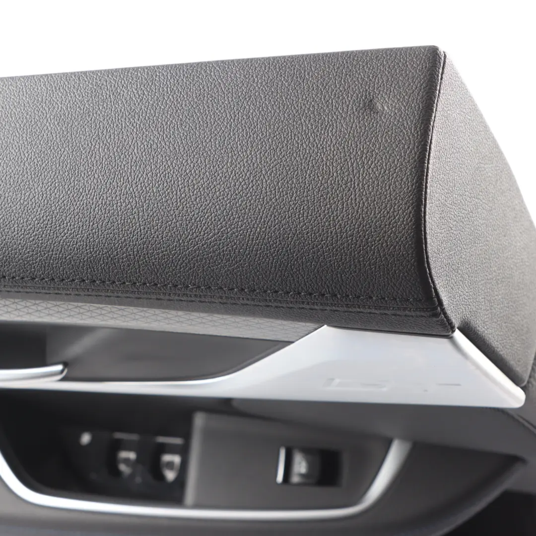 Door Card Lining Trim Panel Left N/S Leather Black to BMW G32 GT Rear with Part number 8091485 BMW G32 GT Rear Door Card Lining Trim Panel Left N/S Leather Black - SKU 8091485 - Part number 8091485