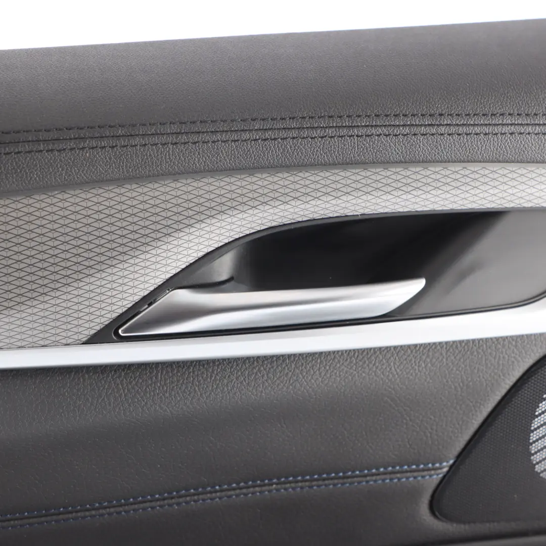 Door Card Lining Trim Panel Left N/S Leather Black to BMW G32 GT Rear with Part number 8091485 BMW G32 GT Rear Door Card Lining Trim Panel Left N/S Leather Black - SKU 8091485 - Part number 8091485