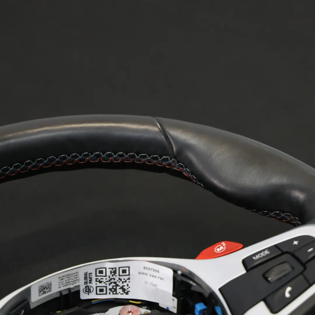 Negro Cuero Calentado Palanca de Cambio para Volante BMW X3 M F97 X4 M F98 M Sport con número de pieza 8097998 Volante BMW X3 M F97 X4 M F98 M Sport Negro Cuero Calentado Palanca de Cambio - SKU 8097998 - Número de pieza 8097998