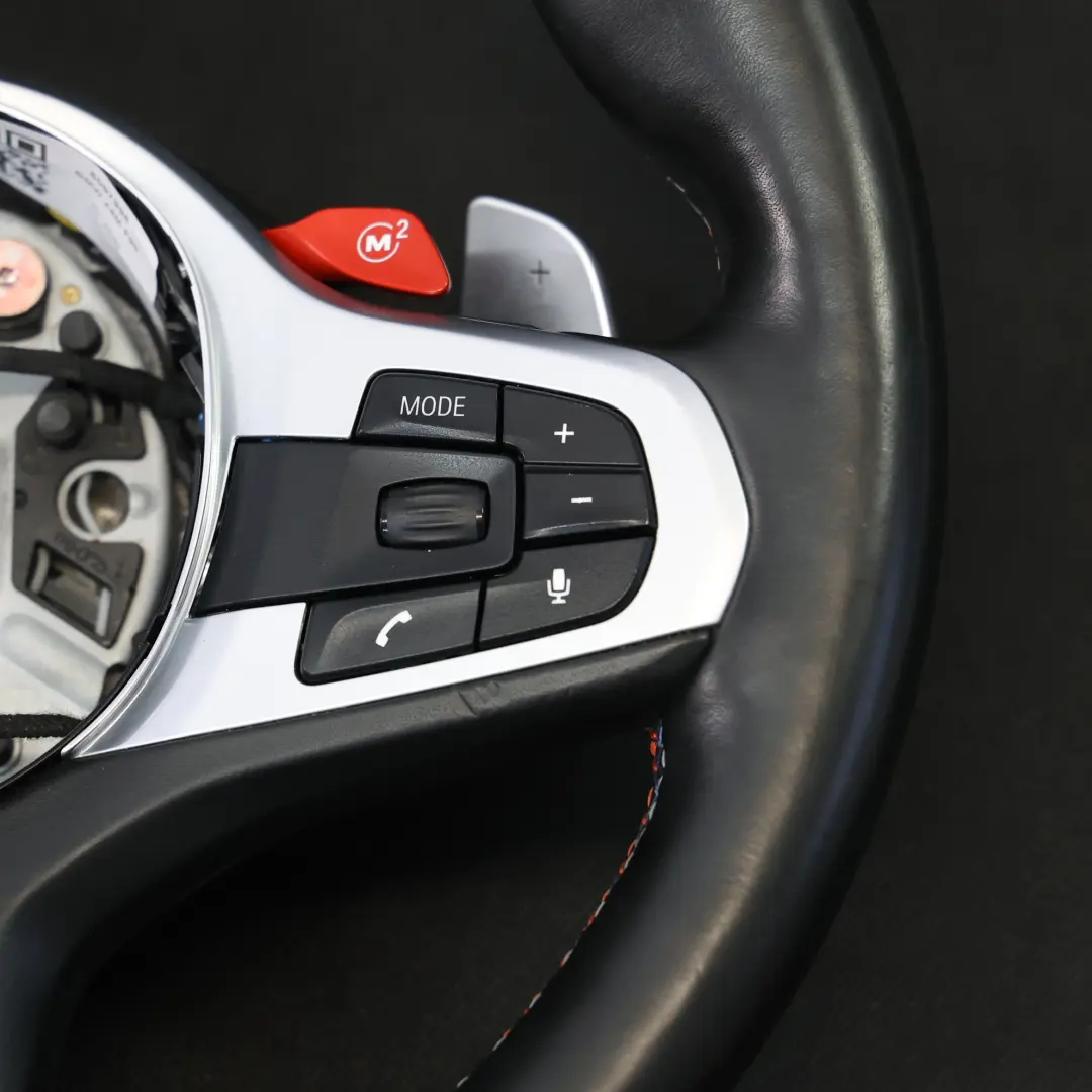 Steering Wheel BMW X3 M F97 X4 M F98 M Sport Black Leather Heated Paddle Shift to with Part number 8097998 Steering Wheel BMW X3 M F97 X4 M F98 M Sport Black Leather Heated Paddle Shift - SKU 8097998 - Part number 8097998