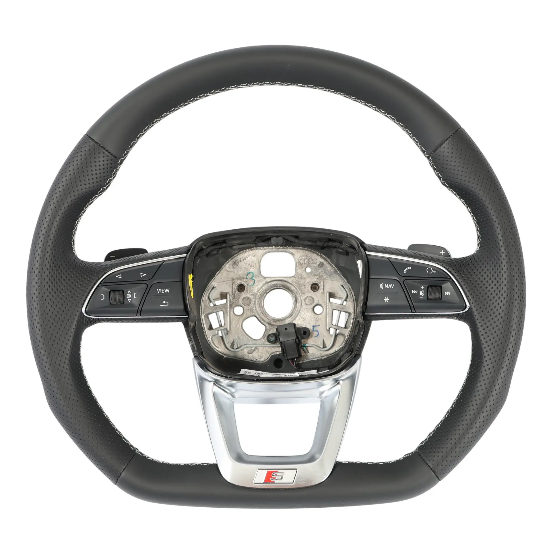 Audi Q5 SQ5 FY Steering Wheel NEW Black Leather Flat Bottom 80A419091AF