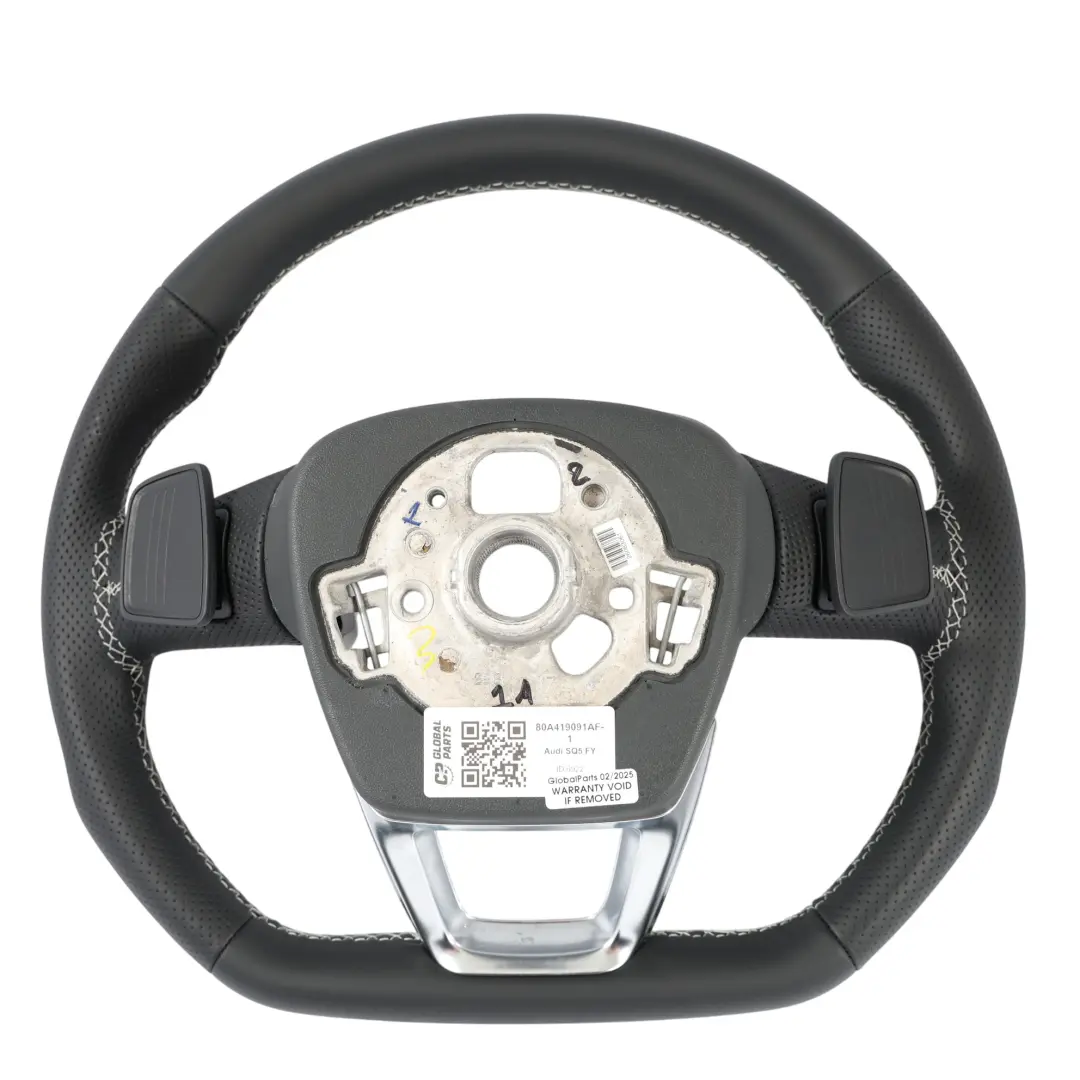 Volant NEUF En Cuir Noir À Fond Plat pour Audi Q5 SQ5 FY à propos du numéro de pièce 80A419091AF Audi Q5 SQ5 FY Volant NEUF En Cuir Noir À Fond Plat - SKU 80A419091AF-1 - Numéro de pièce 80A419091AF