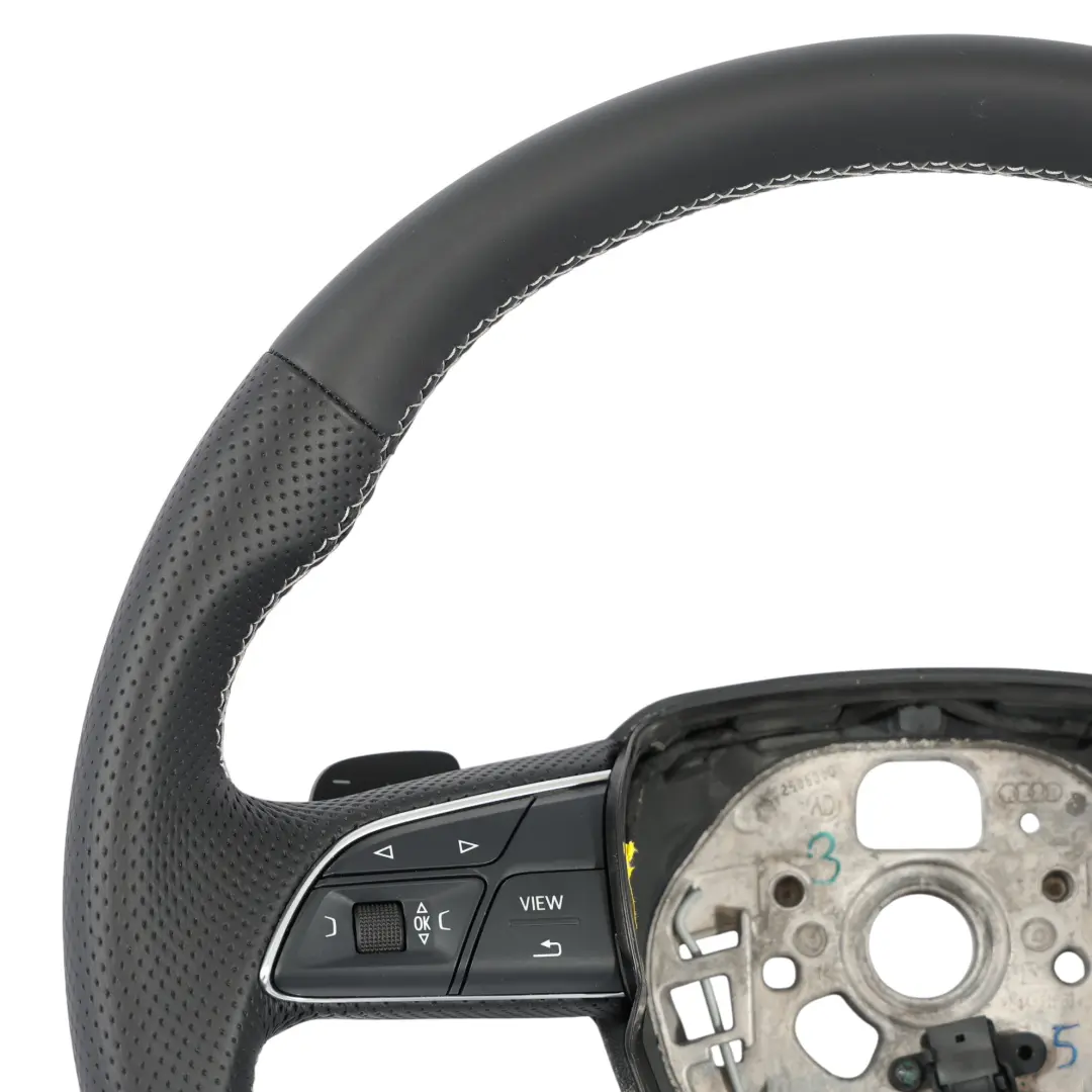 Audi Q5 SQ5 FY Volante NUOVO In Pelle Nera Fondo Piatto - SKU 80A419091AF-1 - Numero di parte 80A419091AF