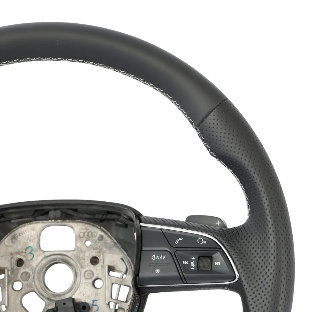 Audi Q5 SQ5 FY Steering Wheel NEW Black Leather Flat Bottom - SKU 80A419091AF-1 - Part number 80A419091AF