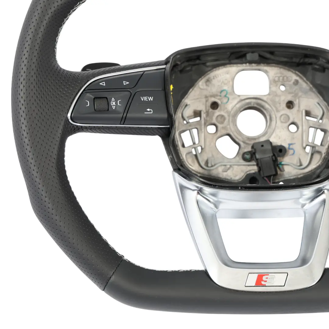 Audi Q5 SQ5 FY Volante NUOVO In Pelle Nera Fondo Piatto - SKU 80A419091AF-1 - Numero di parte 80A419091AF