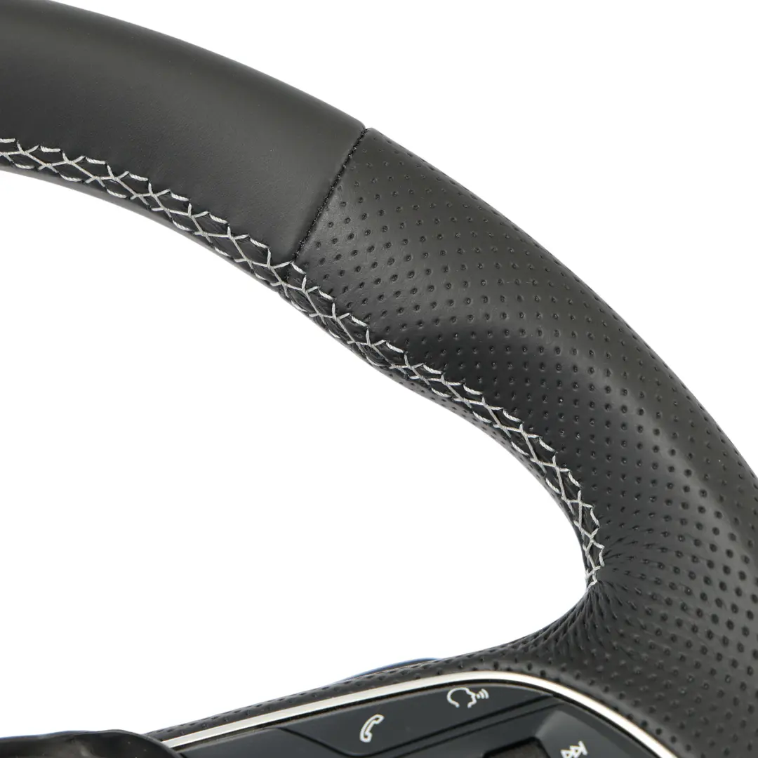 Audi Q5 SQ5 FY Steering Wheel NEW Black Leather Flat Bottom - SKU 80A419091AF-1 - Part number 80A419091AF