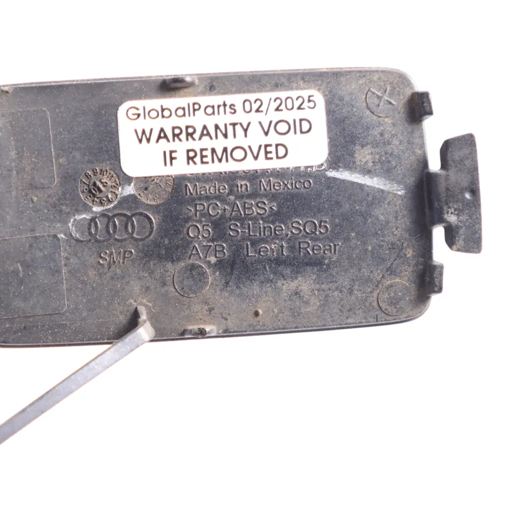 Bumper Tow Eye Hook Cover Cap Left N/S Navara Blue - X5H to Audi SQ5 FY Rear with Part number 80A807441B Audi SQ5 FY Rear Bumper Tow Eye Hook Cover Cap Left N/S Navara Blue - X5H - SKU 80A807441B-NAB - Part number 80A807441B