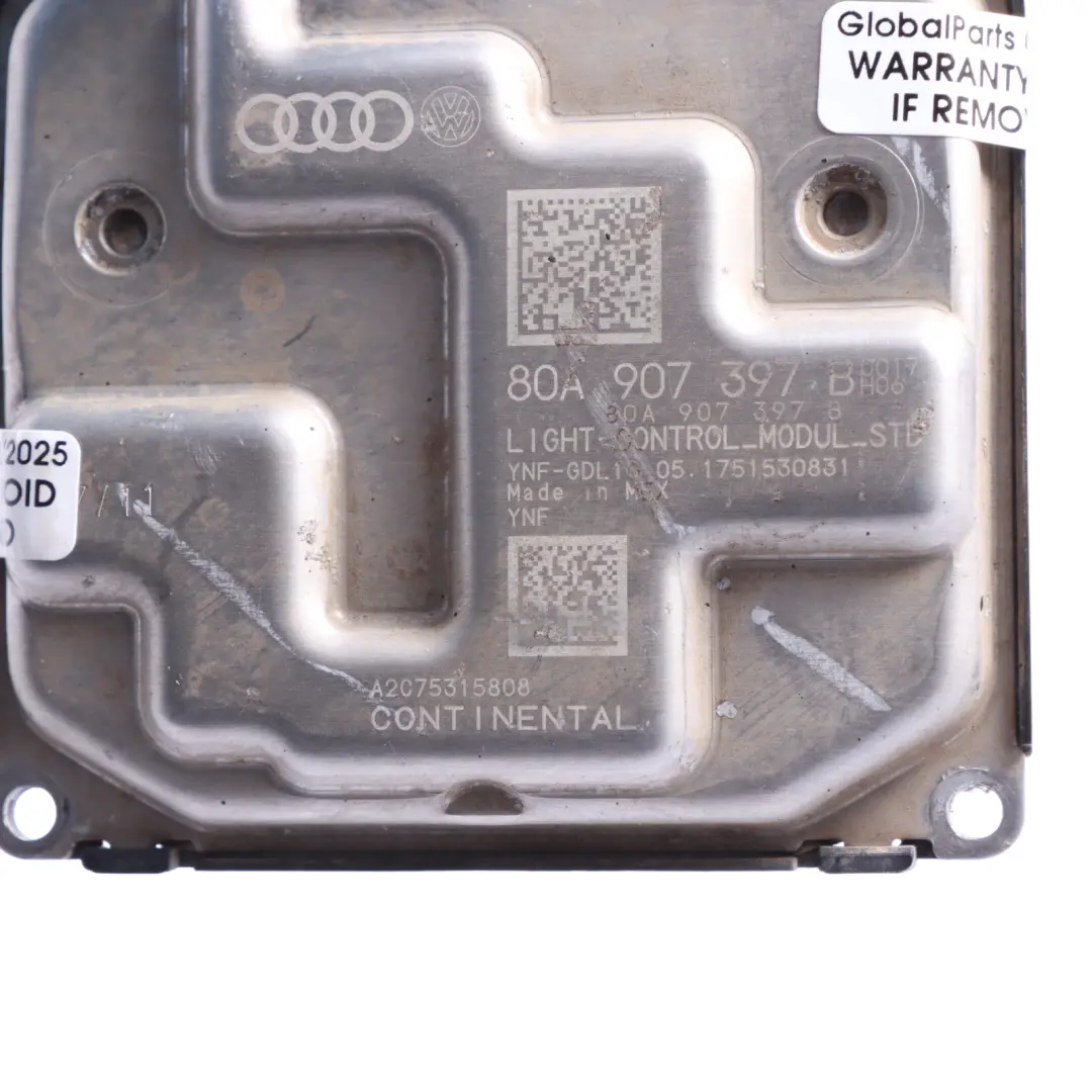 Audi Q5 FY Front Headlight Ballast LED Control Unit Module - SKU 80A907397B - Part number 80A907397B