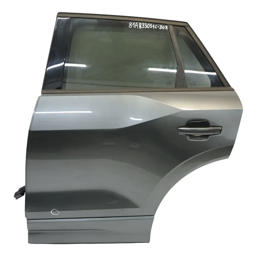 Door Rear Left N/S Daytona Grey Pearl Effect - Z7S to Audi Q2 GA with Part number 81A833051C Audi Q2 GA Door Rear Left N/S Daytona Grey Pearl Effect - Z7S - SKU 81A833051C-DGR - Part number 81A833051C