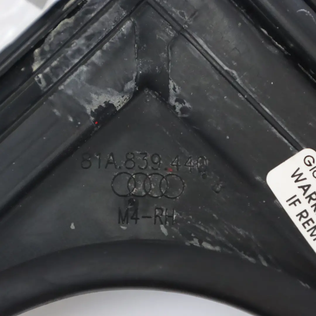  Joint Étanchéité Rail Guidage De Lunette Arrière Droit Audi Q2 GA - SKU 81A839440B - Numéro de pièce 81A839440B