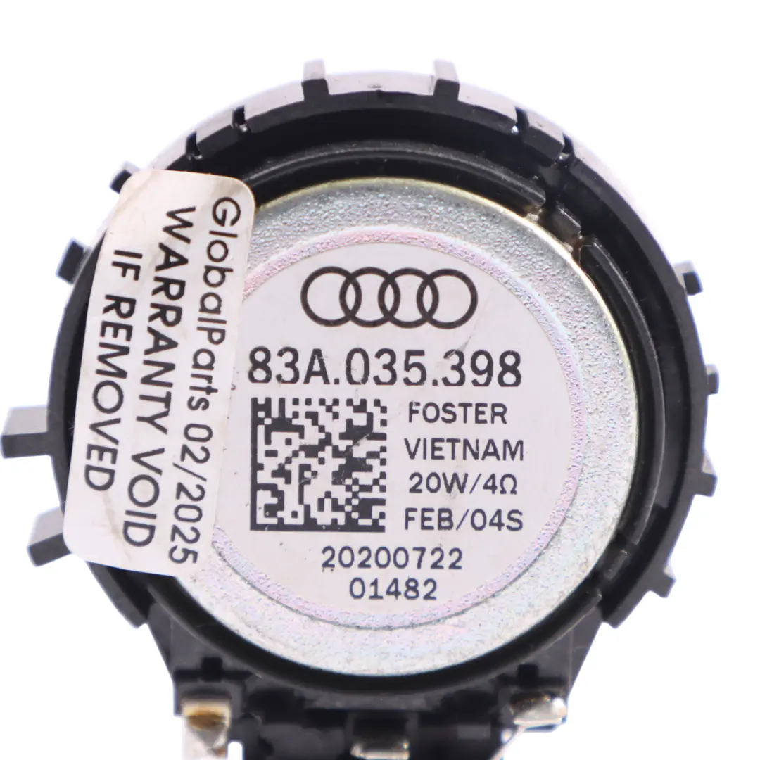 Frontlautsprecher Hochtöner Sound A Säule Vorne Rechts für Audi Q5 FY mit Teilenummer 83A035398 Audi Q5 FY Frontlautsprecher Hochtöner Sound A Säule Vorne Rechts - SKU 83A035398 - Teilenummer 83A035398