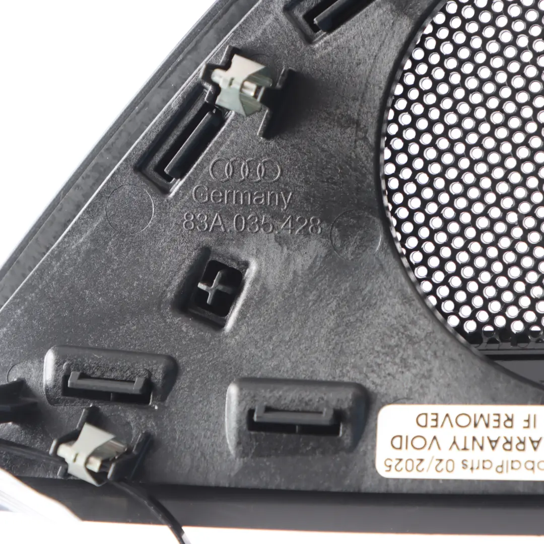 RSQ3 F3 Speaker Cover Front Right O/S Loudspeaker Trim to Audi Q3 with Part number 83A035428 Audi Q3 RSQ3 F3 Speaker Cover Front Right O/S Loudspeaker Trim - SKU 83A035428 - Part number 83A035428