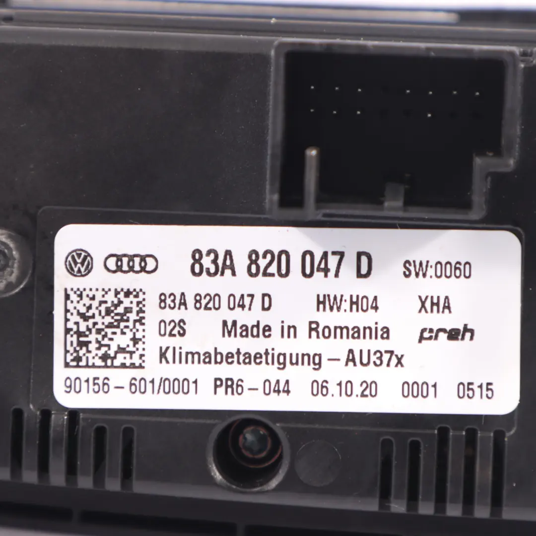  Panneau Commande Chauffage Climatisation Pour Tableau Bord Audi Q2 GA - SKU 83A820047D - Numéro de pièce 83A820047D