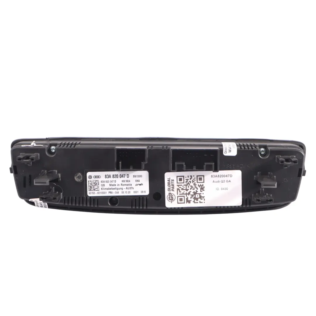 Dashboard Heater Climate Control Panel to Audi Q2 GA with Part number 83A820047D Audi Q2 GA Dashboard Heater Climate Control Panel - SKU 83A820047D - Part number 83A820047D