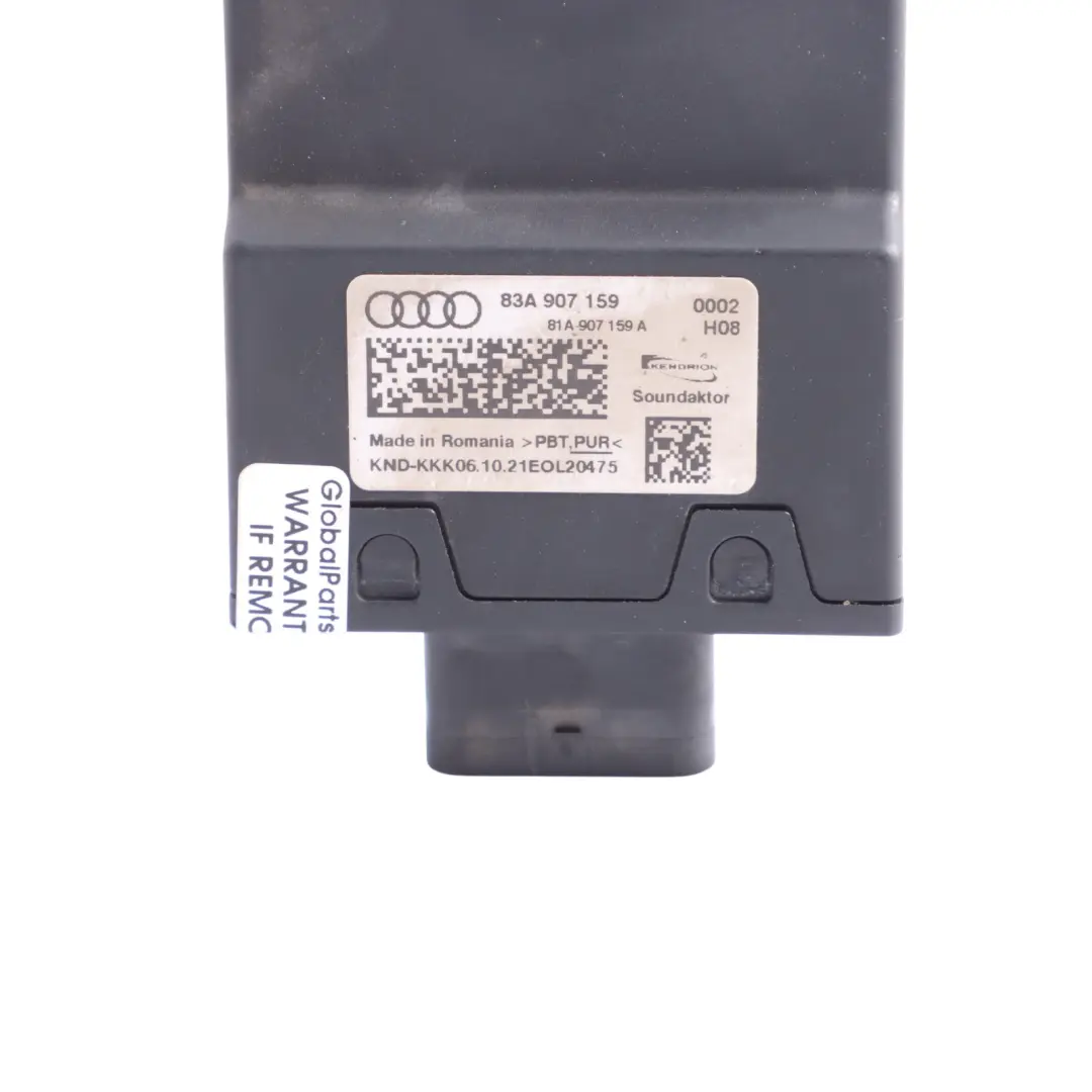 Audi Q3 RSQ3 F3 Módulo Control Sonido Impacto Carrocería ECU - SKU 83A907159 - Número de pieza 83A907159