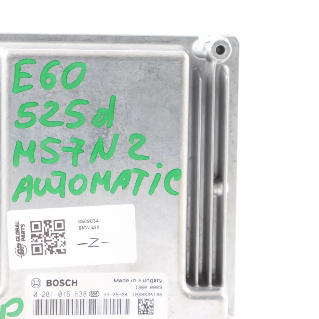 M57N2 197HP ECU Module DDE Automatic to BMW E90 E91 325d E60 E61 LCI 525d with Part number 8509034 BMW E90 E91 325d E60 E61 LCI 525d M57N2 197HP ECU Module DDE Automatic - SKU 8509034 - Part number 8509034