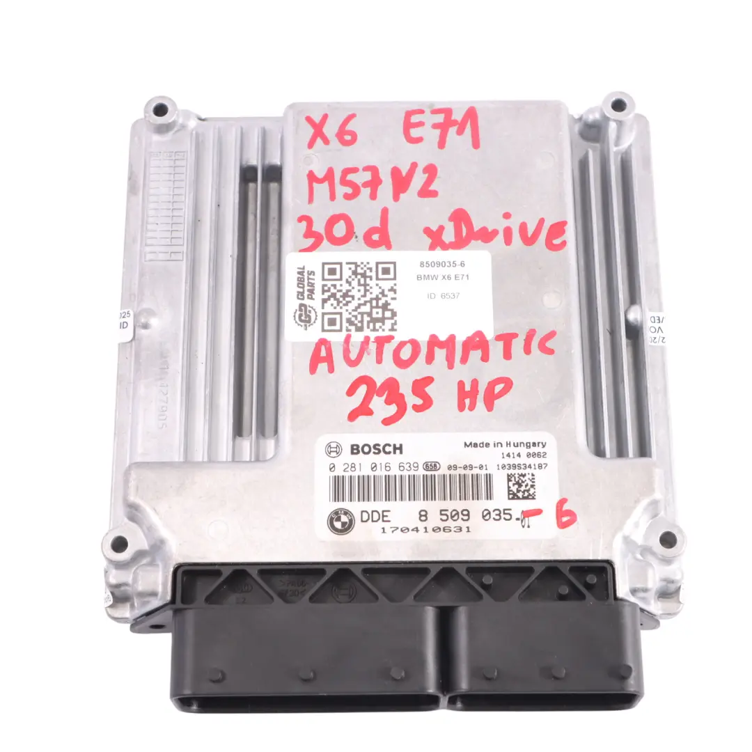 3.0Xd M57N2 235HP Zestaw ECU Silnika DDE do BMW E60 LCI 530Xd X5 E70 o numerze 8509035 BMW E60 LCI 530Xd X5 E70 3.0Xd M57N2 235HP Zestaw ECU Silnika DDE - SKU 8509035-6 - Numer Części 8509035