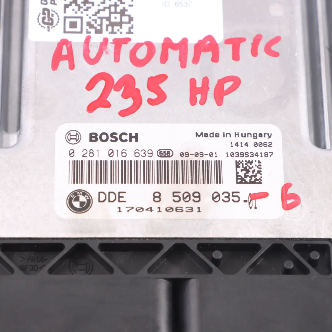 BMW E60 LCI 530xd X5 E70 3.0xd M57N2 235HP Engine ECU Kit DDE CAS3 + Key - SKU 8509035-6 - Part number 8509035