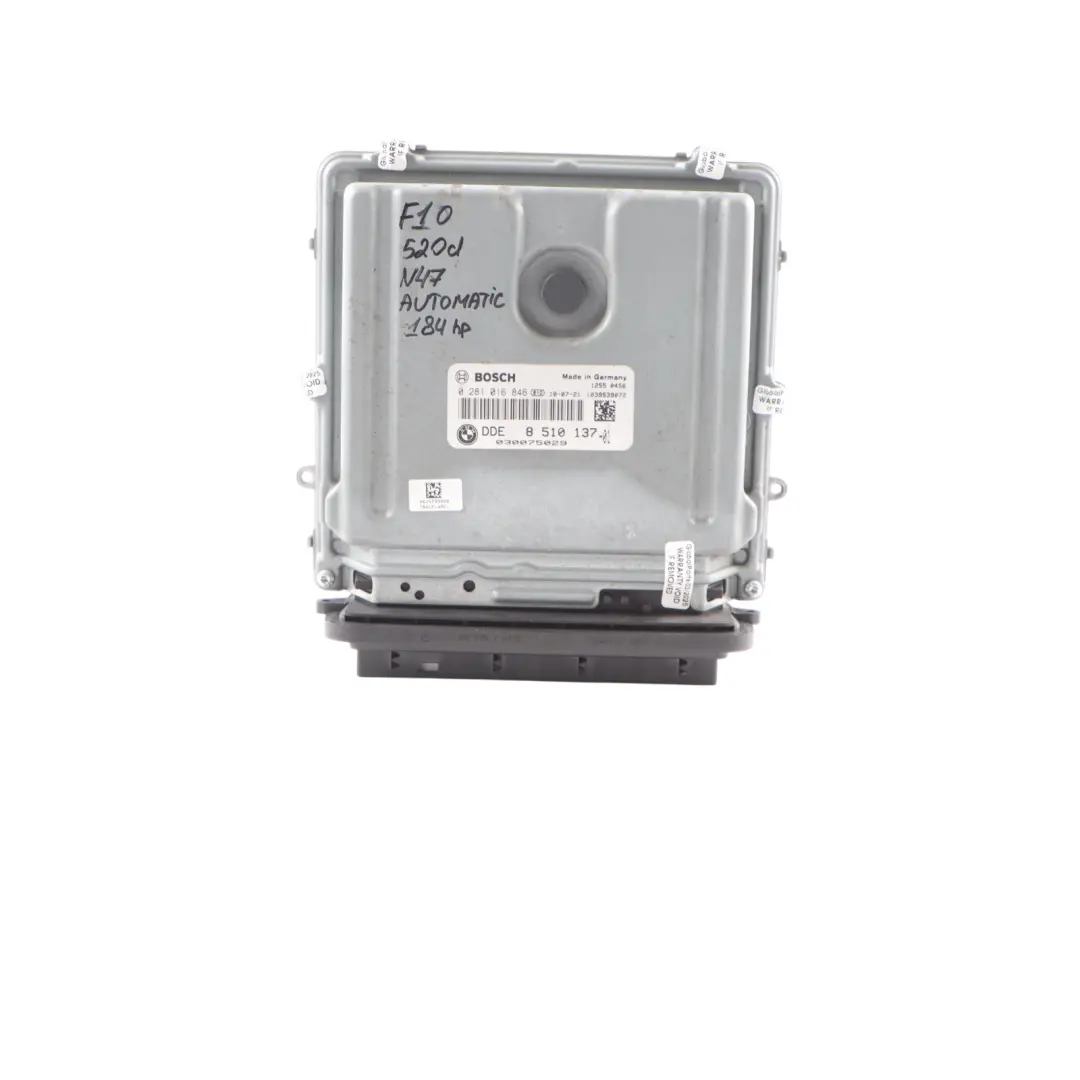 BMW F10 F11 520d N47N 184HP Engine ECU Kit DDE CAS 4 + Key Automatic - SKU 8510137-2 - Part number 8510137