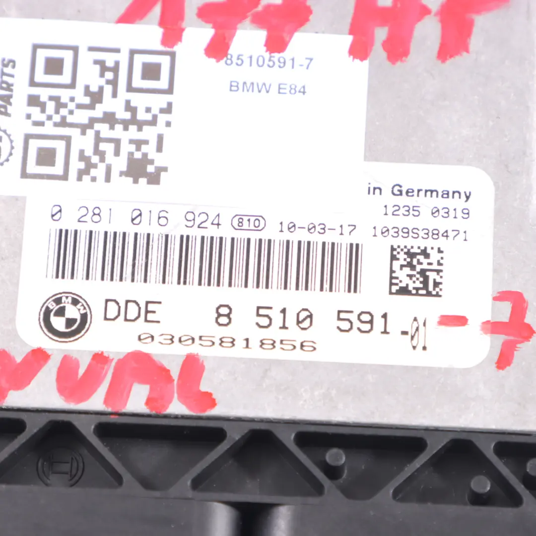 2.0x sD N47 177HP Komputer Silnika ECU DDE Manual BMW X1 E84 - SKU 8510591-7 - Numer Części 8510591