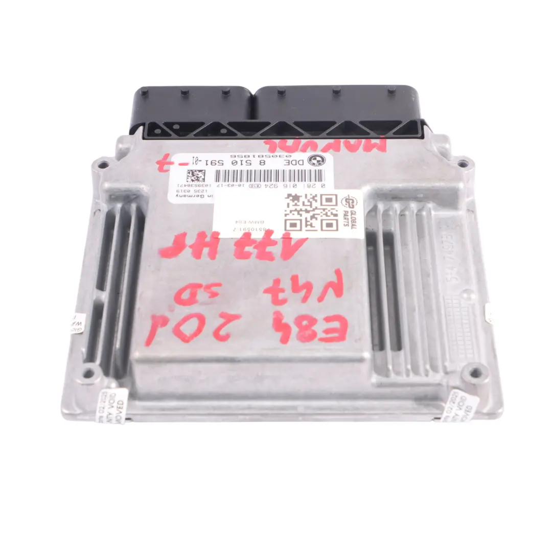 N47 177HP Sdrive Unité Contrôle Moteur ECU DDE Manuel pour BMW X1 E84 2.0d sD à propos du numéro de pièce 8510591 BMW X1 E84 2.0d sD N47 177HP Sdrive Unité Contrôle Moteur ECU DDE Manuel - SKU 8510591-7 - Numéro de pièce 8510591