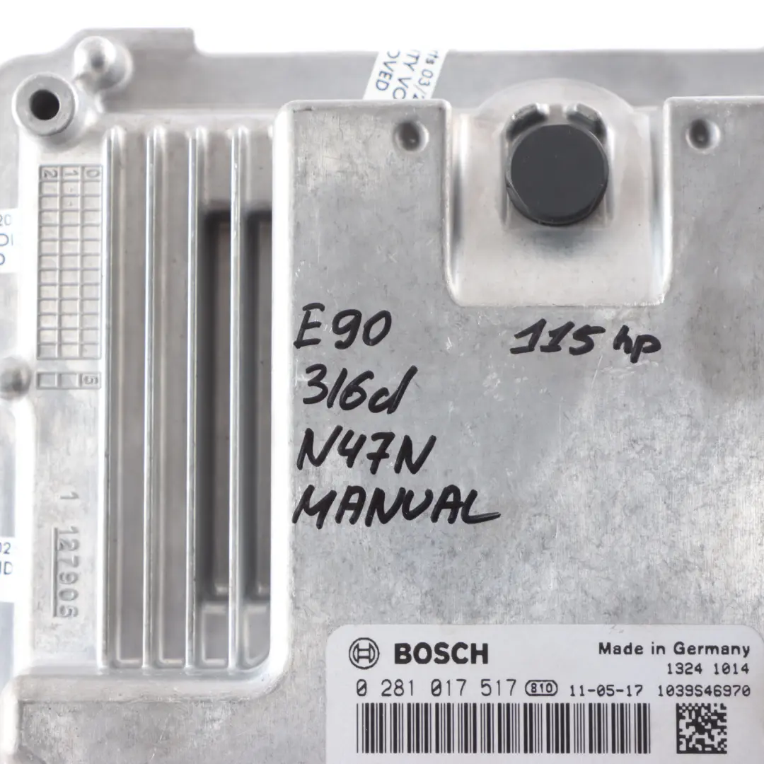 BMW E90 E91 LCI 316d N47N 115HP Engine ECU Kit DDE CAS3 Key Manual - SKU 8512043-6 - Part number 8512043