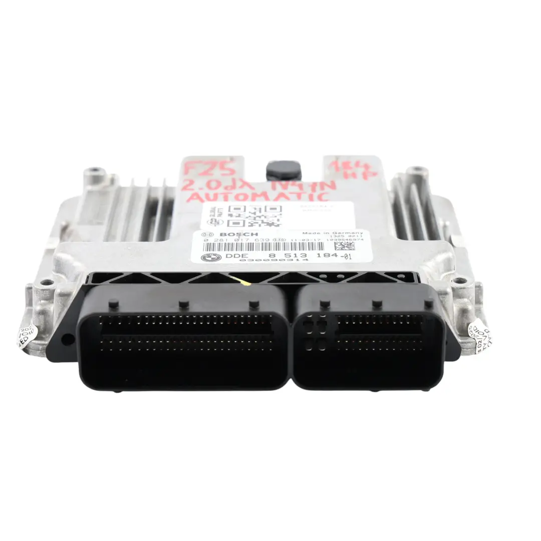BMW X3 F25 20Dx Diesel N47N 184HP Motor Modulo ECU Kit DDE 2 Chiavi CAS4 - SKU 8513184-2 - Numero di parte 8513184